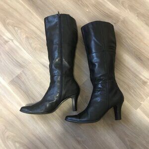 Roberto Vianni Ladies Black Leather Boots Size 41